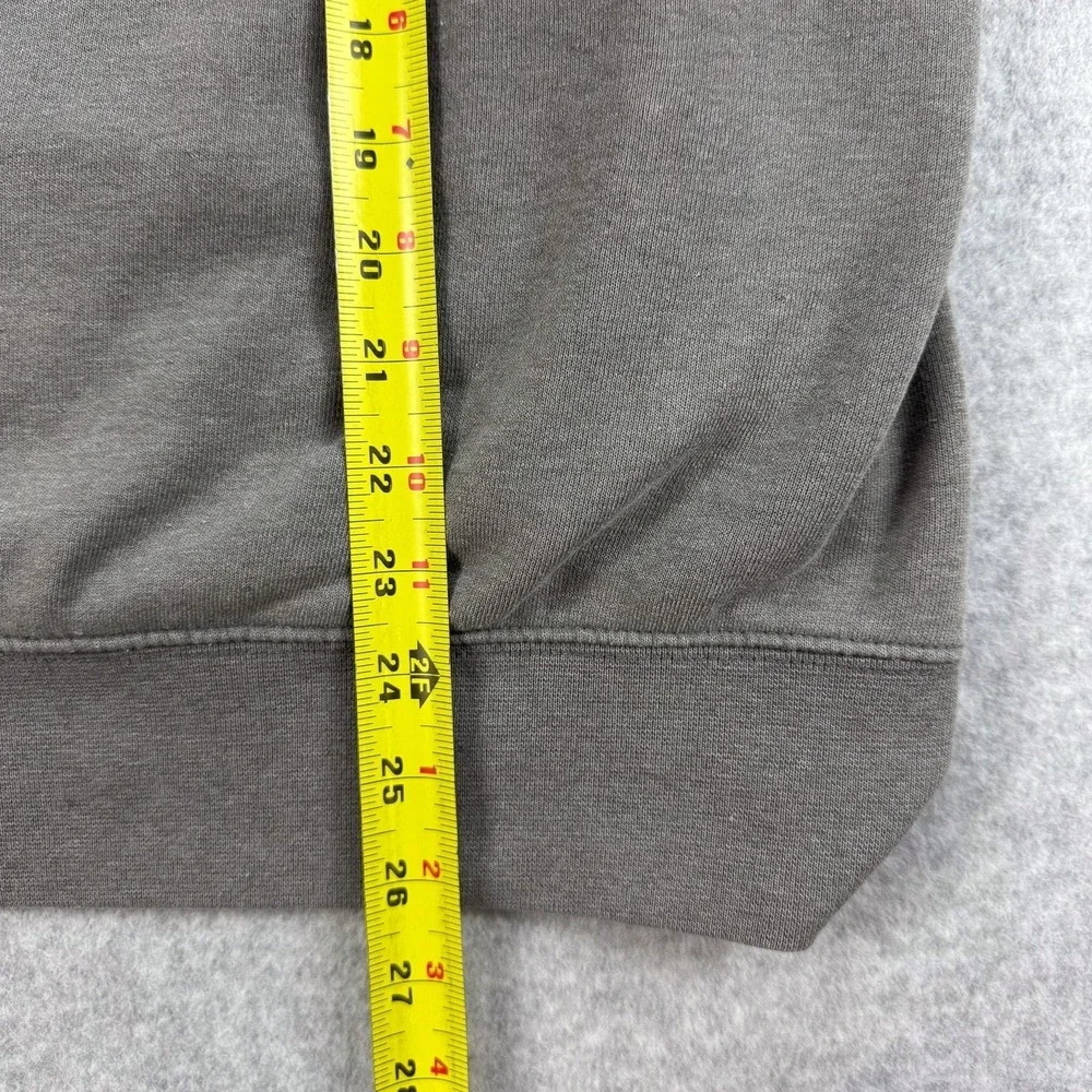 The North Face Hoodie Mens Large Gray Pullover Fleece Sweatshirt‎ Vertical Logo